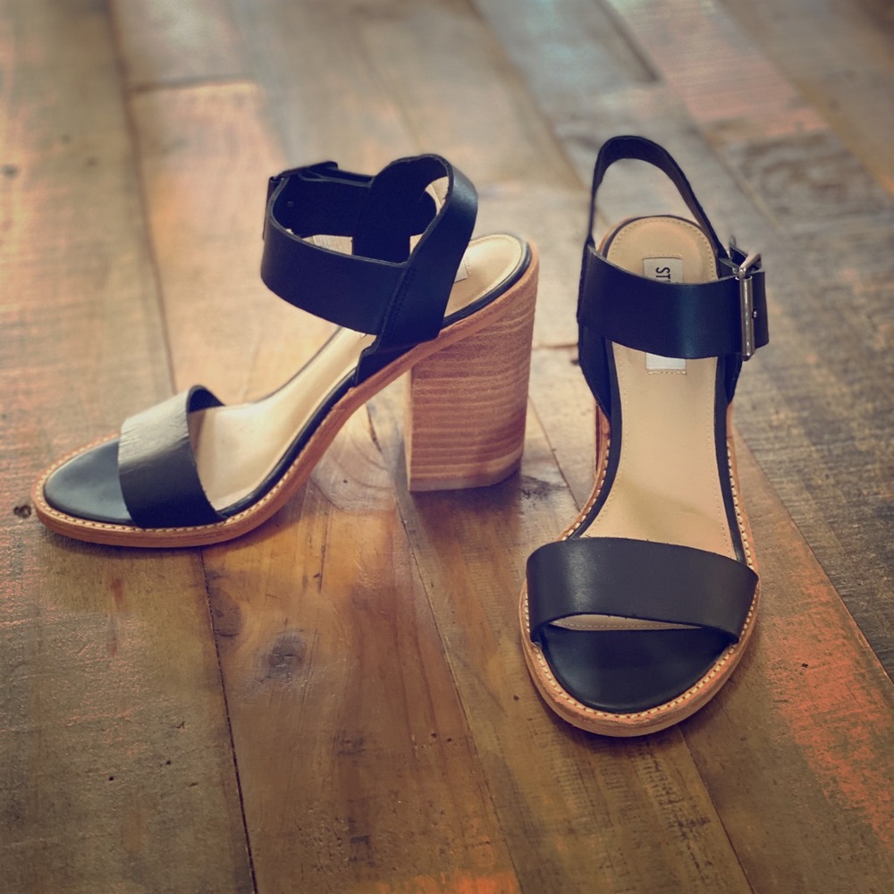 Steve Madden 4” Stacked Heeled Sandals